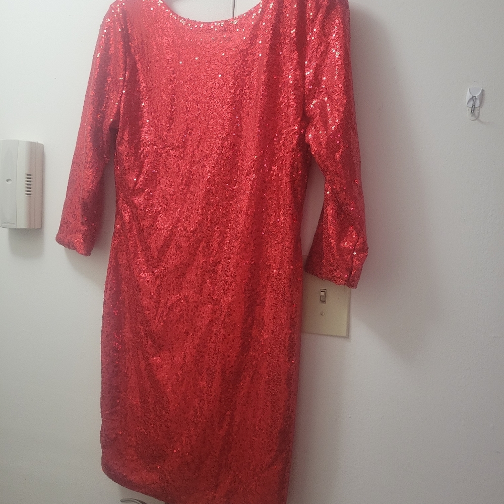 Red Sequin Dress